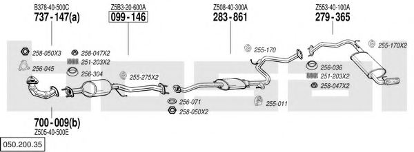 BOSAL 050.200.35 Exhaust System